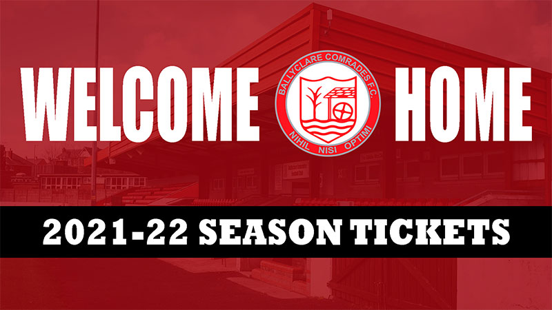 Ballyclare Comrades Season Tickets 2021-22