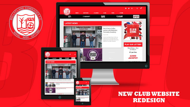 Ballyclare Comrades launch new club website redesign