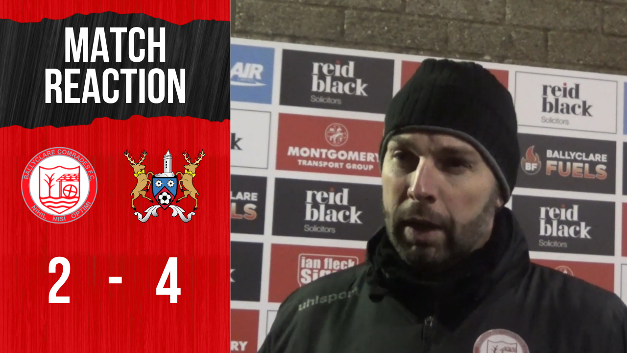 WATCH: Match Reaction | Paul Harbinson on Ballyclare Comrades 2-4 Ards